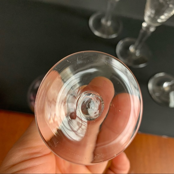 Rock Sharpe etched Leaves & Berries Etched Crystal Cordial Liquor glassses - Picture 11 of 16